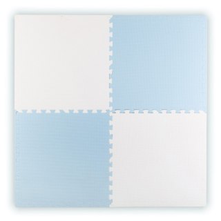 Duża mata piankowa puzzle Ricokids 60x60 cm 4 szt. niebiesko-biała