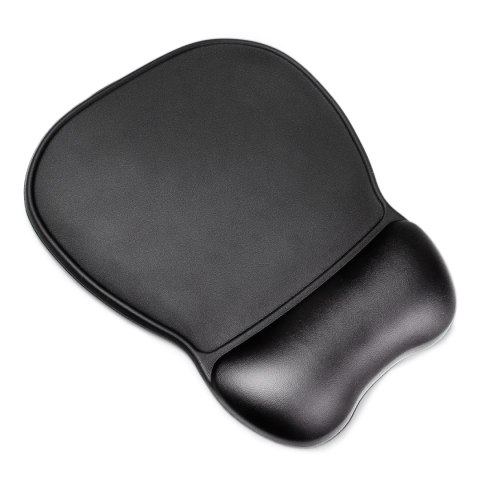 Ergonomiczna podkładka pod mysz i nadgarstek żelowa eco skóra duża antypoślizgowa - czarna Ergonomiczna podkładka pod mysz i nadgarstek żelowa eco skóra duża antypoślizgowa - czarna
