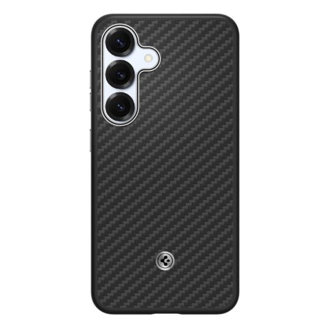 Etui silikonowe Spigen Enzo Aramid MagFit do Samsung Galaxy S25 - czarne Etui silikonowe Spigen Enzo Aramid MagFit do Samsung Galaxy S25 - czarne