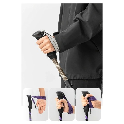 Kijki trekkingowe nordic walking aluminiowe 110 - 130 cm - brązowe