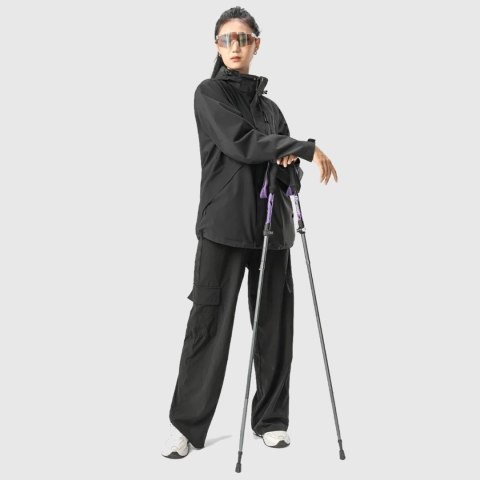 Kijki trekkingowe nordic walking aluminiowe 110 - 130 cm - fioletowe Kijki trekkingowe nordic walking aluminiowe 110 - 130 cm - fioletowe
