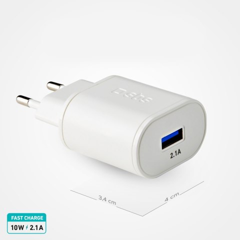 Ładowarka sieciowa USB-A 10W - biała Ładowarka sieciowa USB-A 10W - biała