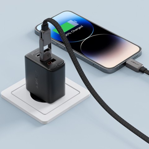 Kabel przewód USB-C - USB-A / USB-C 480Mb/s 3A 1.2m - czarny Kabel przewód USB-C - USB-A / USB-C 480Mb/s 3A 1.2m - czarny