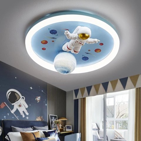 Lampa LED sufitowa plafon do pokoju dziecięcego ściemniana LUMELA + pilot astronauta