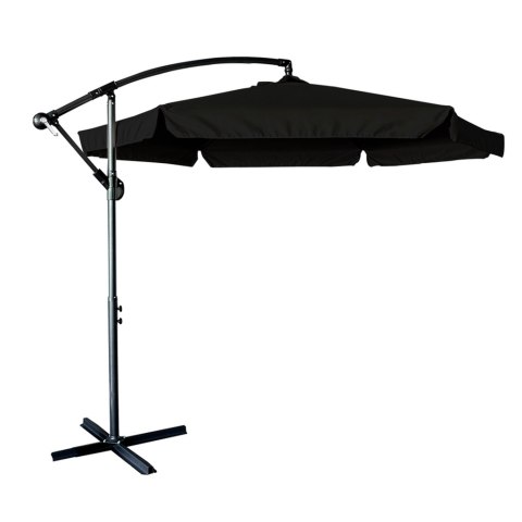 Parasol ogrodowy duży składany z wysięgnikiem 290cm czarny