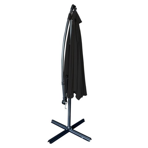 Parasol ogrodowy duży składany z wysięgnikiem 290cm czarny