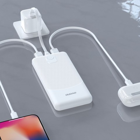 Powerbank K10 10000mAh USB-A 2.4A - biały
