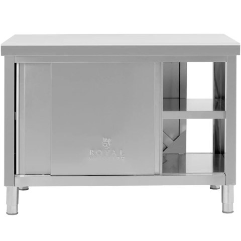 Stół blat roboczy centralny z szafką przelotową STAL 120 x 70 cm Stół blat roboczy centralny z szafką przelotową STAL 120 x 70 cm