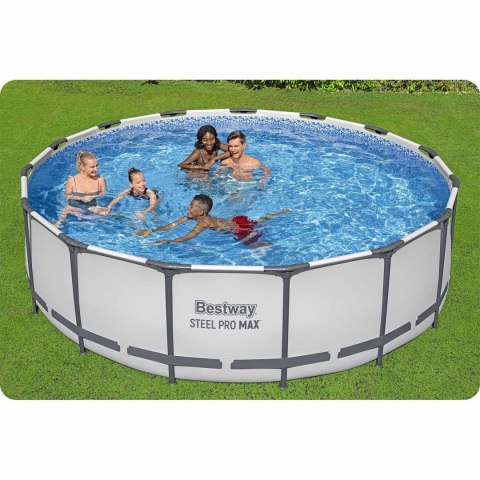 Basen ogrodowy stelażowy 457 x 122 cm 18w1 Bestway 56438 + maszyna do baniek GRATIS