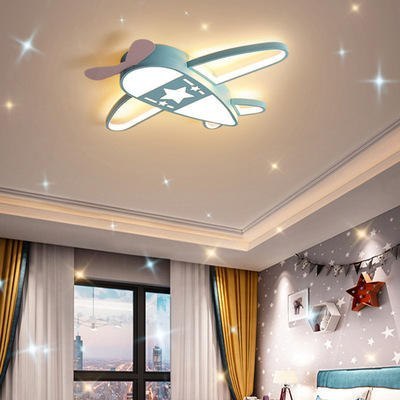 Lampa LED sufitowa plafon do pokoju dziecięcego ściemniana LUMELA + pilot samolot