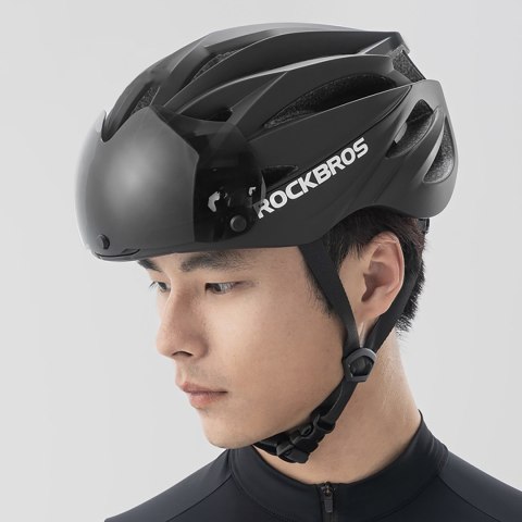 Kask rowerowy z szybką odpinanymi okularami z filtrem UV unisex - czarno brązowy Kask rowerowy z szybką odpinanymi okularami z filtrem UV unisex - czarno brązowy