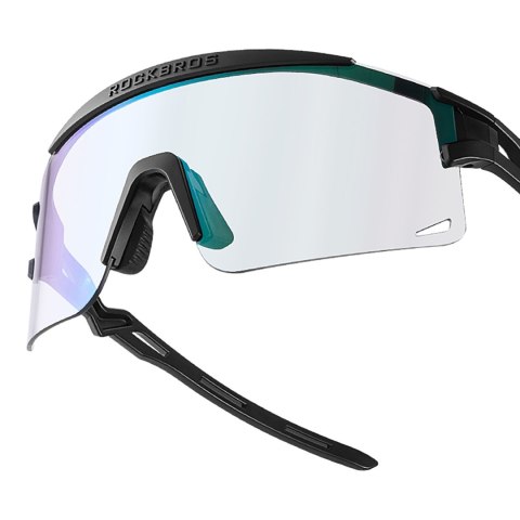 Okulary rowerowe fotochromowe z filtrem UV i wkładką korekcyjną - białe Okulary rowerowe fotochromowe z filtrem UV i wkładką korekcyjną - białe