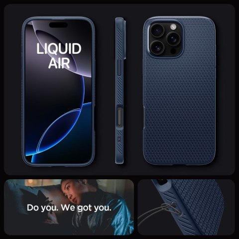 Etui case na iPhone 16 Pro Max Liquid Air - niebieskie Etui case na iPhone 16 Pro Max Liquid Air - niebieskie