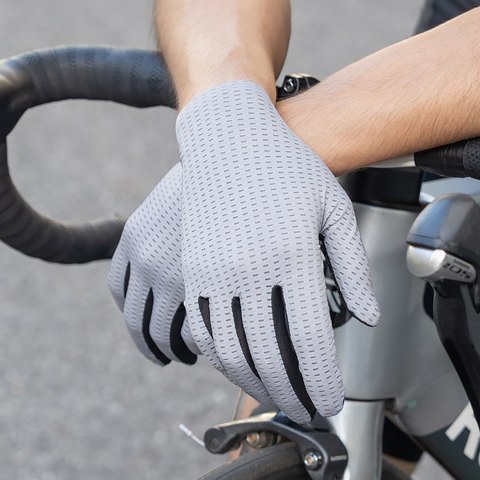 Rękawiczki rowerowe oddychające pełne rozmiar M - zielone Rękawiczki rowerowe oddychające pełne rozmiar M - zielone
