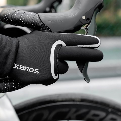 Rękawiczki rowerowe pełne wodoodporne rozmiar L/XL - czarne Rękawiczki rowerowe pełne wodoodporne rozmiar L/XL - czarne
