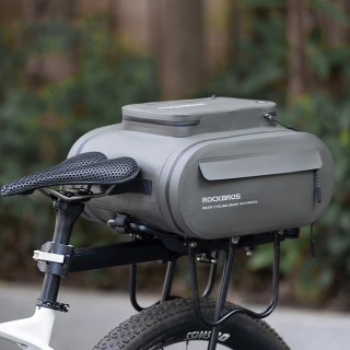 Sakwa rowerowa wodoodporna kufer na bagażnik 14l - szary