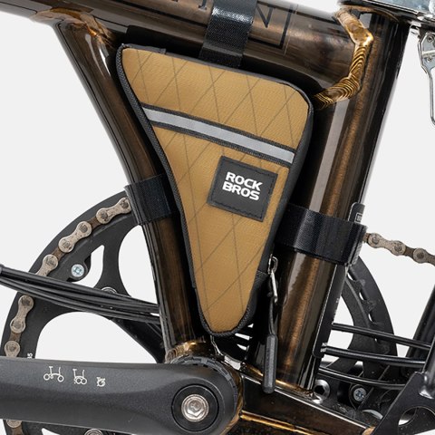 Torba sakwa trójkątna na ramę rowerową 0.3l - brązowa Torba sakwa trójkątna na ramę rowerową 0.3l - brązowa