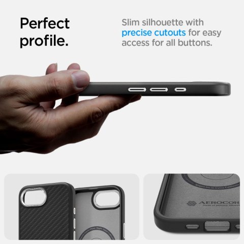 Etui case na iPhone 16e Enzo Aramid MagSafe - czarne Etui case na iPhone 16e Enzo Aramid MagSafe - czarne