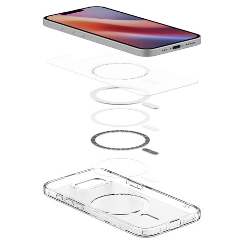 Etui case na iPhone 16e Ultra Hybrid MagSafe - białe półprzezroczyste Etui case na iPhone 16e Ultra Hybrid MagSafe - białe półprzezroczyste