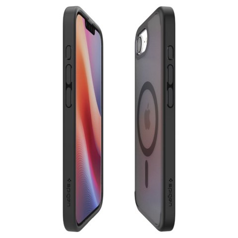 Etui case na iPhone 16e Ultra Hybrid MagSafe - czarne półprzezroczyste Etui case na iPhone 16e Ultra Hybrid MagSafe - czarne półprzezroczyste