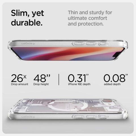 Etui case na iPhone 16e Zero One Ultra Hybrid MagSafe - białe Etui case na iPhone 16e Zero One Ultra Hybrid MagSafe - białe