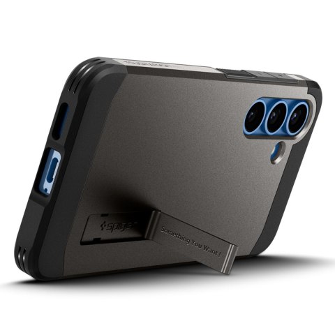Etui na Samsung Galaxy S25 z podstawką Tough Armor MagSafe - szare Etui na Samsung Galaxy S25 z podstawką Tough Armor MagSafe - szare