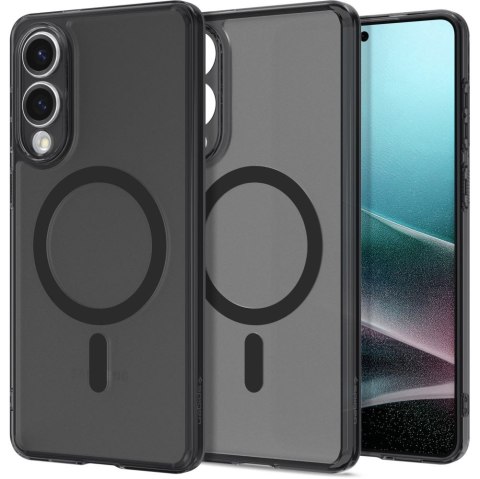 Etui na Samsung Galaxy S25 Edge Ultra Hybrid Mag z MagSafe - czarne półprzezroczyste Etui na Samsung Galaxy S25 Edge Ultra Hybrid Mag z MagSafe - czarne półprzezroczyste
