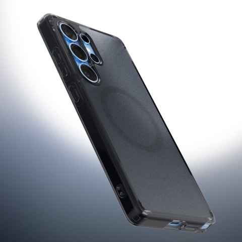 Etui na Samsung Galaxy S25 Edge Ultra Hybrid Mag z MagSafe - czarne półprzezroczyste Etui na Samsung Galaxy S25 Edge Ultra Hybrid Mag z MagSafe - czarne półprzezroczyste