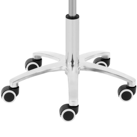 Taboret stołek kosmetyczny na kółkach do 120 kg COMO - biały Taboret stołek kosmetyczny na kółkach do 120 kg COMO - biały