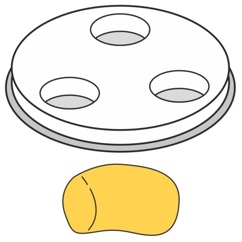 Końcówka do wyrobu makaronu GNOCCHI grube pełne rurki 1 otwór śr. 13 mm MPF2.5/4 - Hendi 229415 Końcówka do wyrobu makaronu GNOCCHI grube pełne rurki 1 otwór śr. 13 mm MPF2.5/4 - Hendi 229415