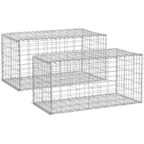 Kosz gabionowy ze stali galwanizowanej 101 x 51 x 52 cm - 2 szt. Kosz gabionowy ze stali galwanizowanej 101 x 51 x 52 cm - 2 szt.