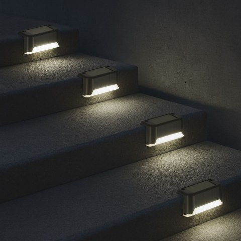 Lampa solarna schodowa ogrodowa zewnętrzna LED na schody czujnik zmierzchu 8 sztuk Lampa solarna schodowa ogrodowa zewnętrzna LED na schody czujnik zmierzchu 8 sztuk