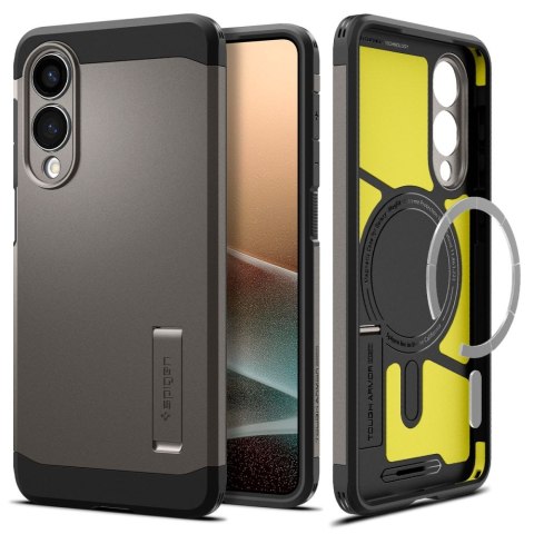 Etui case na Samsung Galaxy S25 Edge Tough Armor MagSafe - szaro-czarne Etui case na Samsung Galaxy S25 Edge Tough Armor MagSafe - szaro-czarne