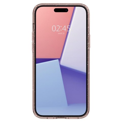 Etui case na iPhone 15 Plus Liquid Crystal Glitter - różowo przezroczyste Etui case na iPhone 15 Plus Liquid Crystal Glitter - różowo przezroczyste