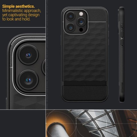 Etui case na iPhone 15 Pro Caseology Parallax Mag z MagSafe - czarny mat Etui case na iPhone 15 Pro Caseology Parallax Mag z MagSafe - czarny mat