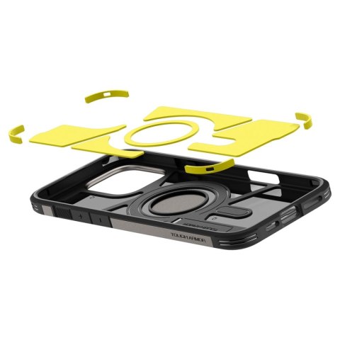 Etui case na iPhone 16 Pro z podstawką Tough Armor MagSafe - gunmetal