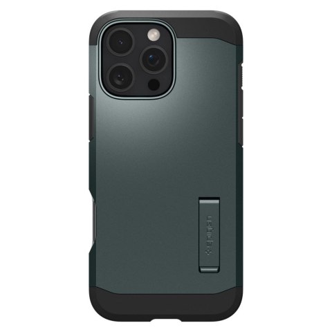 Etui case na iPhone 16 Pro z podstawką Tough Armor MagSafe - zielone