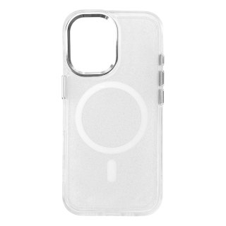 Etui ochronne na Samsung Galaxy S25 Glitter Case z Mag Safe - przezroczyste z brokatem