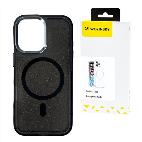 Etui ochronne na Samsung Galaxy S25 Ultra z Mag Safe - czarne z brokatem Etui ochronne na Samsung Galaxy S25 Ultra z Mag Safe - czarne z brokatem