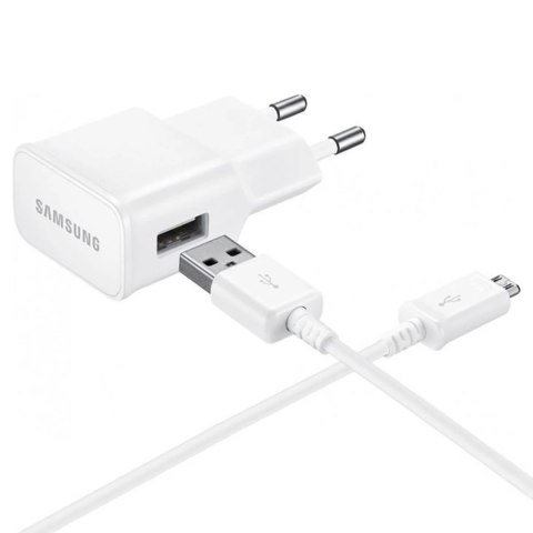 Ładowarka sieciowa Samsung USB-A 8W z kablem microUSB - biała Ładowarka sieciowa Samsung USB-A 8W z kablem microUSB - biała