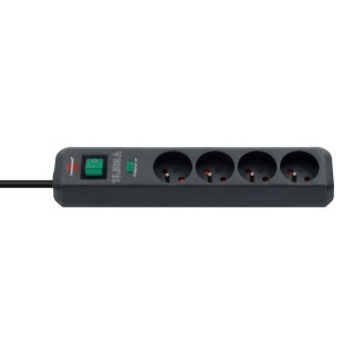 Listwa antyprzepięciowa Eco-Line 4 gniazda 1.5m 13.500A - czarna