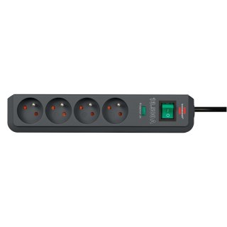 Listwa antyprzepięciowa Eco-Line 4 gniazda 1.5m 13.500A - czarna
