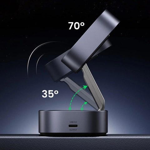 3w1 Ładowarka indukcyjna MagSafe Qi na telefon słuchawki z portem USB-C - czarna 3w1 Ładowarka indukcyjna MagSafe Qi na telefon słuchawki z portem USB-C - czarna