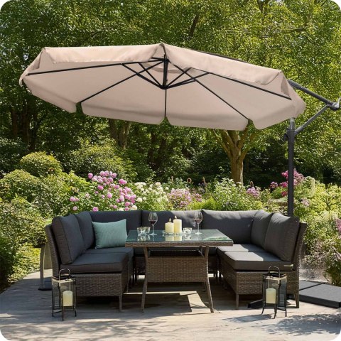 Parasol ogrodowy składany 8 segmentowy 350 cm z pokrowcem Plonos PL-881 Parasol ogrodowy składany 8 segmentowy 350 cm z pokrowcem Plonos PL-881