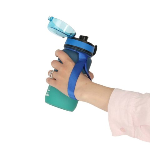 Butelka na wodę bidon z ustnikiem sportowy 600ml niebiesko-zielony