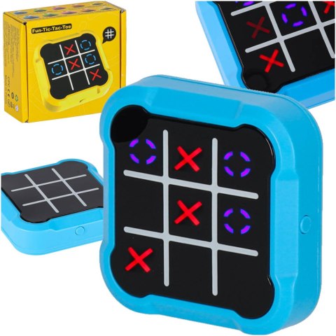 Kółko krzyżyk gra elektroniczna logiczna tic tac toe konsola przenośna niebieska Kółko krzyżyk gra elektroniczna logiczna tic tac toe konsola przenośna niebieska