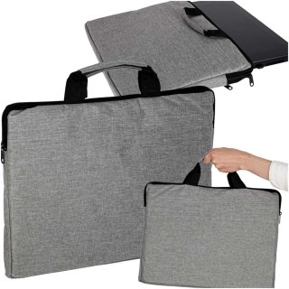 Torba na laptopa 15,6 cali etui pokrowiec teczka damska męska szara