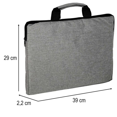 Torba na laptopa 15,6 cali etui pokrowiec teczka damska męska szara Torba na laptopa 15,6 cali etui pokrowiec teczka damska męska szara