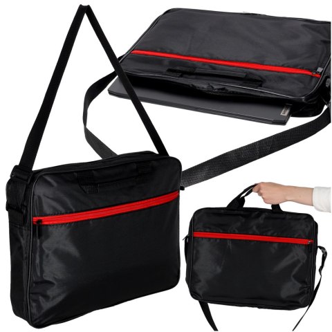 Torba na laptopa 15,6 cali etui pokrowiec z paskiem teczka damska męska czarna Torba na laptopa 15,6 cali etui pokrowiec z paskiem teczka damska męska czarna