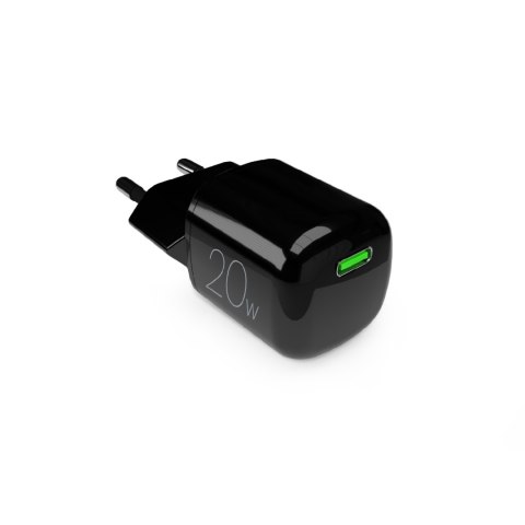 Ładowarka sieciowa USB-C GaN 20W - czarna Ładowarka sieciowa USB-C GaN 20W - czarna